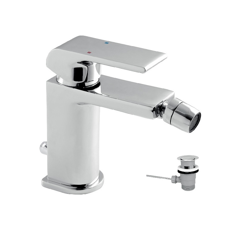Bidetová baterie Nobless Sharp, chrom, stojánková, s výpustí, Novaservis 37011,0