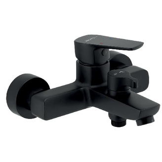 Vanová baterie Metalia 58 150 mm, černá, nástěnná, bez příslušenství, Novaservis 58020/1,5