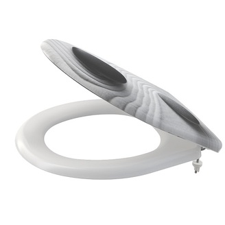 WC sedátko s poklopem, Soft-Close, bílé s motivem, Aladrain A604 ZEN