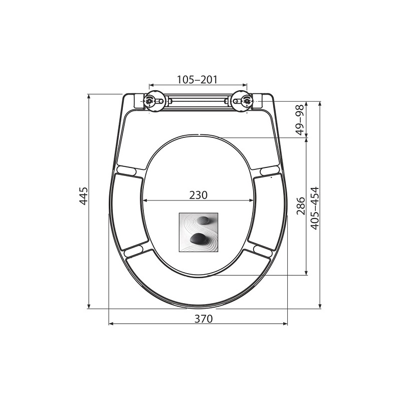 WC sedátko s poklopem, Soft-Close, bílé s motivem, Aladrain A604 ZEN