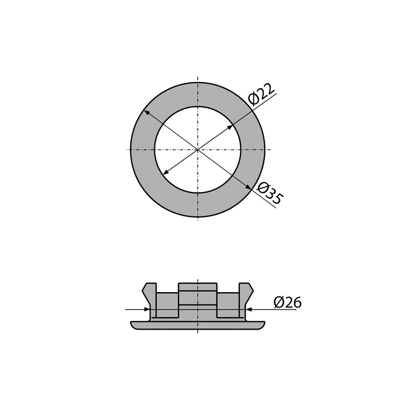 Rozetka krytka přepadu, Alcadrain, A21