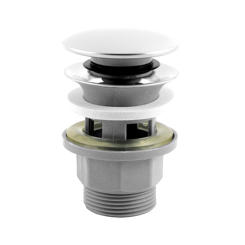 Umyvadlová výpusť 5/4, chrom, click-clack, velká zátka, Novaservis S287PP-B