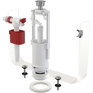 Splachovací souprava se STOP tlačítkem, chrom, Alcadrain SA2000 1/2 CHROM