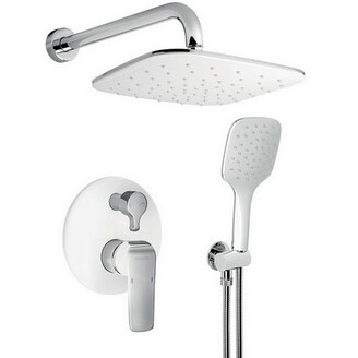 Sprchová sada Tina, s přepínačem, podomítková, bílá/chrom, Novaservis, SADA38050R,1