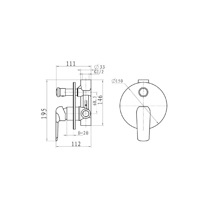Sprchová sada Tina, s přepínačem, podomítková, bílá/chrom, Novaservis, SADA38050R,1