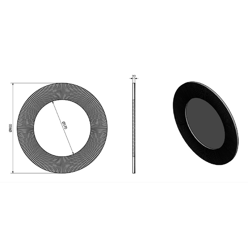 Sunbeam kulaté zrcadlo 900 × 900, zlaté, Sapho SB900