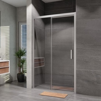 Sprchové dveře Serra 1600 mm, sklo čiré, profil chrom, Lansanit SEU16-2