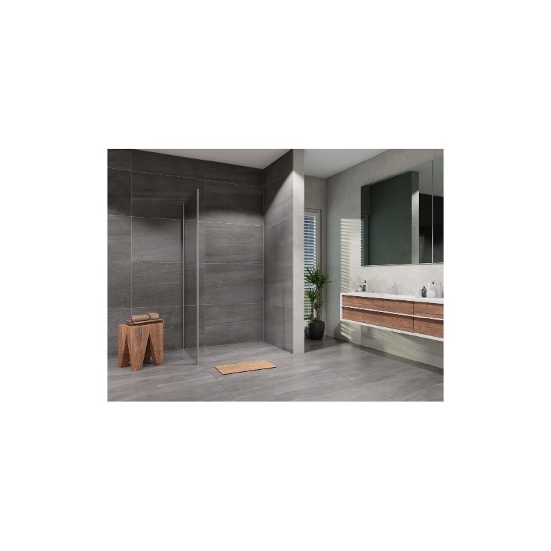 Sprchová stěna Serra 900 mm, sklo čiré, profil chrom, Lansanit LAN05012