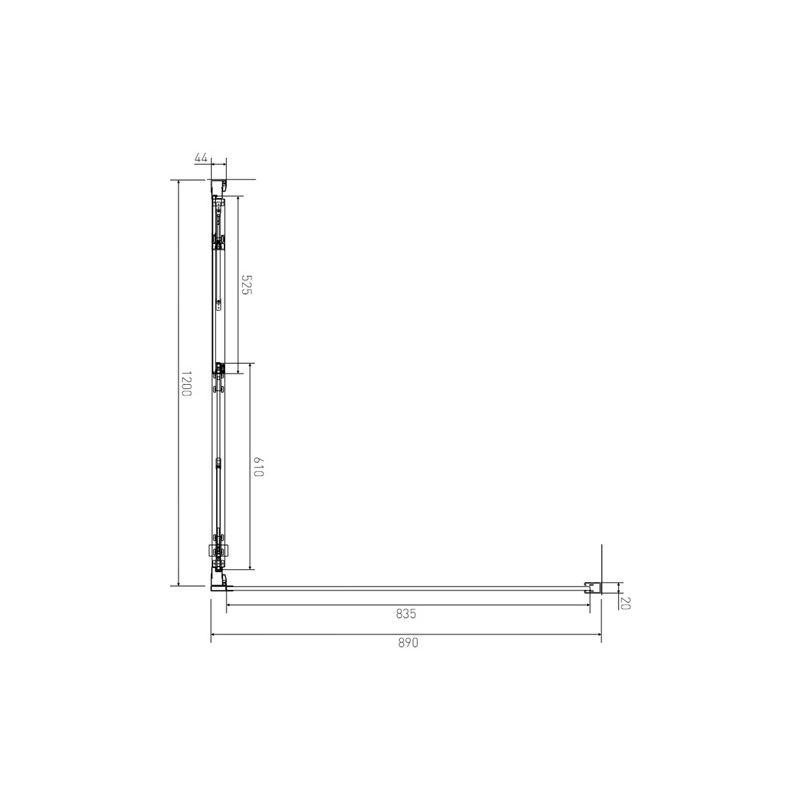 Sprchový kout Serra 120 x 90 cm, sklo čiré, profil aluchrom, obdélník, Lansanit SEU12-2/SPE90