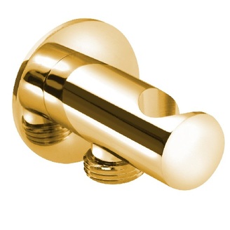 Držák sprchy, pevný, s vyústěním, zlato, Sapho SG203OR