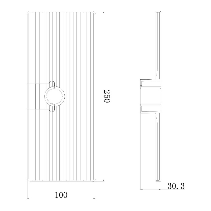 Police na sprchovou tyč 250 × 30 × 100 mm, chrom, Sapho SK111