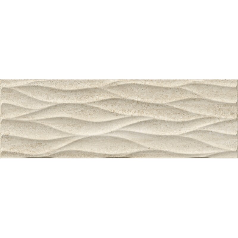 Obklad Vigour Beige vlnka 25x75 cm lesk