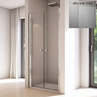 Sprchové dveře SOLINO SOL2 750 mm, sklo Screen, profil aluchrom, SanSwiss SOL207505087