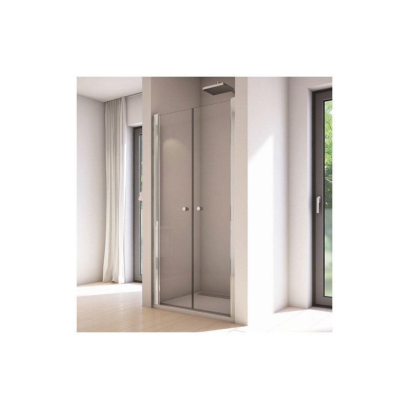 Sprchové dveře SOLINO SOL2 900 mm, sklo čiré, profil aluchrom, SanSwiss SOL209005007