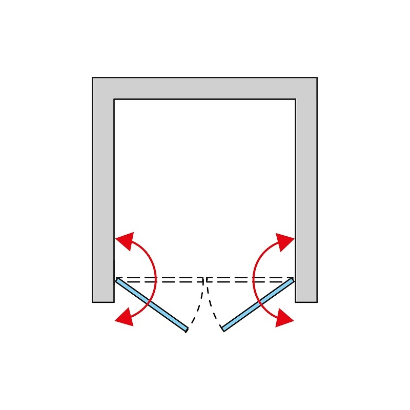 Sprchové dveře SOLINO SOL2 1000 mm, sklo čiré, profil černý, SanSwiss SOL210000607