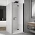 Sprchové dveře SOLINO SOLF1 P 900 mm, sklo čiré, profil černý, pravé, SanSwiss SOLF1D0900607