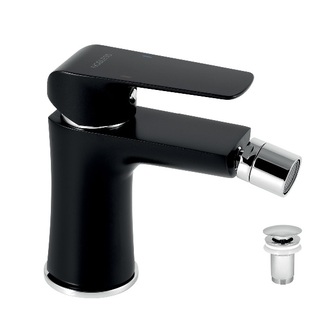Bidetová baterie Nobless Tina, černá/mat, stojánková, s výpustí, Novaservis 38011,5