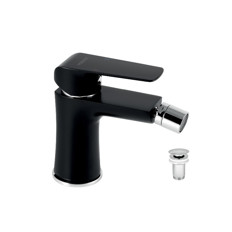 Bidetová baterie Nobless Tina, černá/mat, stojánková, s výpustí, Novaservis 38011,5