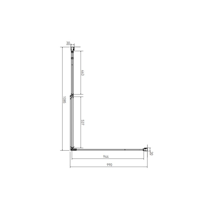 Sprchový kout Tadao 110 x 100 cm, sklo čiré, profil aluchrom, obdélník, Lansanit PD3-11/SPD100