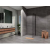 Sprchová stěna Tadao 900 mm, sklo čiré, profil černý, Lansanit LAN05009