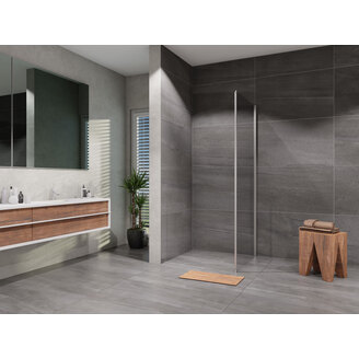 Sprchová stěna Tadao 1000 mm, sklo čiré, profil chrom, Lansanit LAN05002