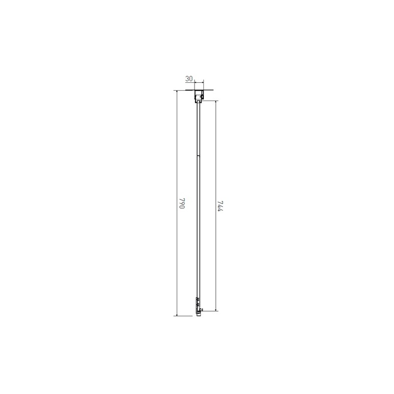 Sprchová stěna Tadao 800 mm, sklo čiré, profil černý, Lansanit LAN05006