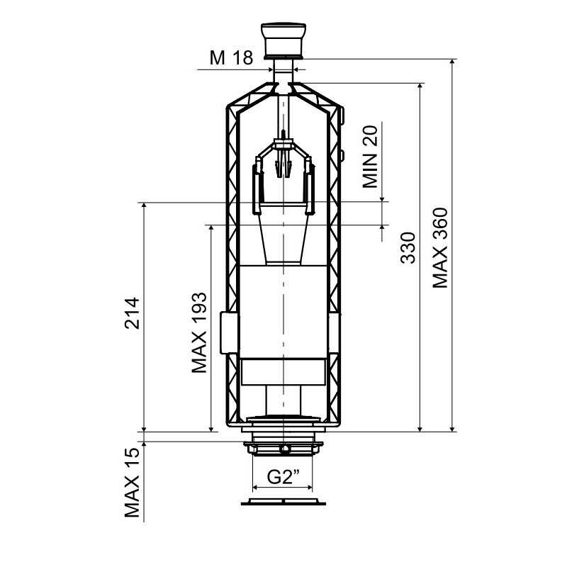 Ventil vypouštěcí TE-4549P/I, bílý, Slovarm