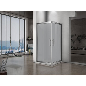 Sprchový kout Monte 90 x 90 cm, sklo matné, profil aluchrom, čtverec, Lansanit CF99-190-M