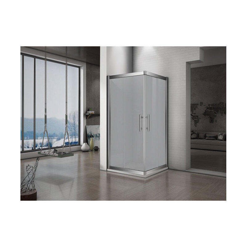 Sprchový kout Monte 90 x 90 cm, sklo matné, profil aluchrom, čtverec, Lansanit CF99-190-M