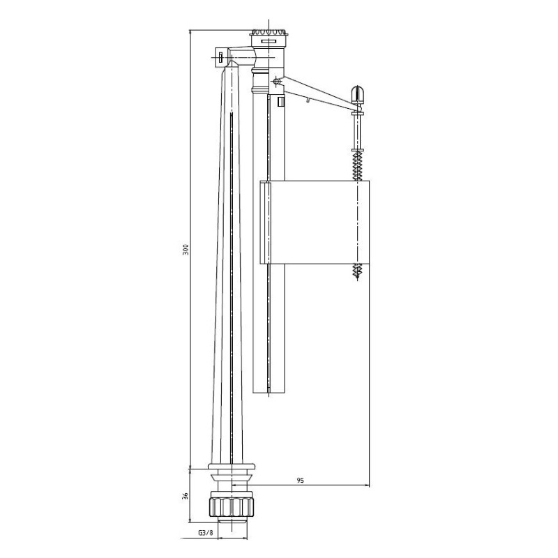 Spodní napouštěcí ventil TNV 2 3/8, Falcon