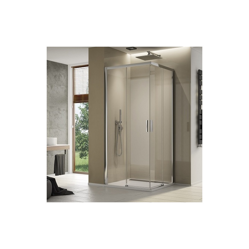 Sprchové dveře TOP-LINE S TLS L 900 mm, sklo čiré, profil aluchrom, levé, SanSwiss TLSG0905007