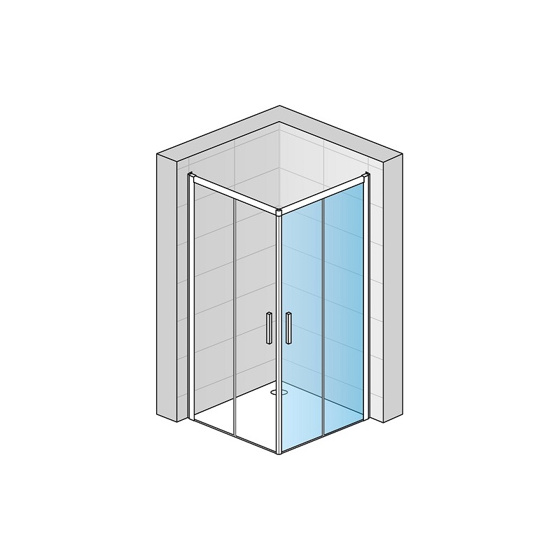 Sprchové dveře TOP-LINE S TLS P 1200 mm, sklo Durlux, profil aluchrom, pravé, SanSwiss TLSD1205022
