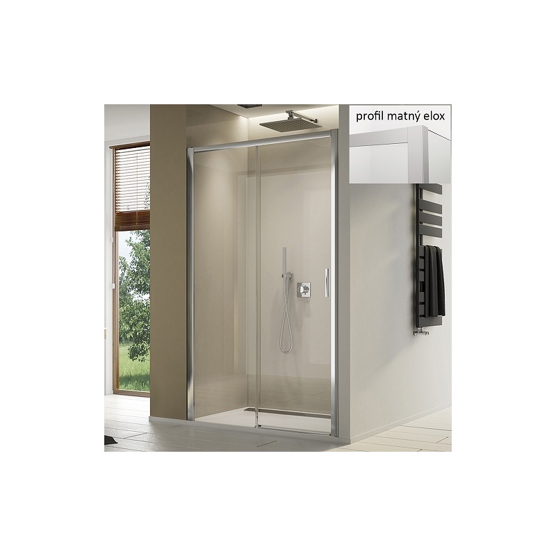 Sprchové dveře TOP-LINE S TLS2 L 1200 mm, sklo čiré, profil matný elox, levé, SanSwiss TLS2G1200107