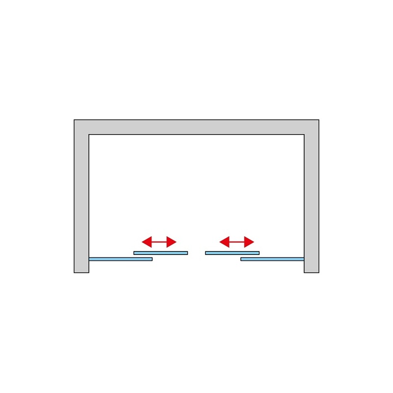 Sprchové dveře TOP-LINE S TLS4 1400 mm, sklo čiré, profil aluchrom, SanSwiss TLS41405007