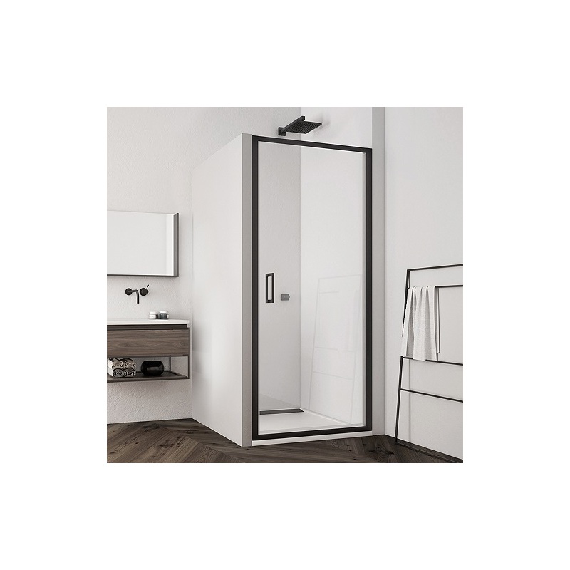 Sprchové dveře TOP-LINE S TLSP 1000 mm, sklo čiré, profil černý, SanSwiss TLSP1000607