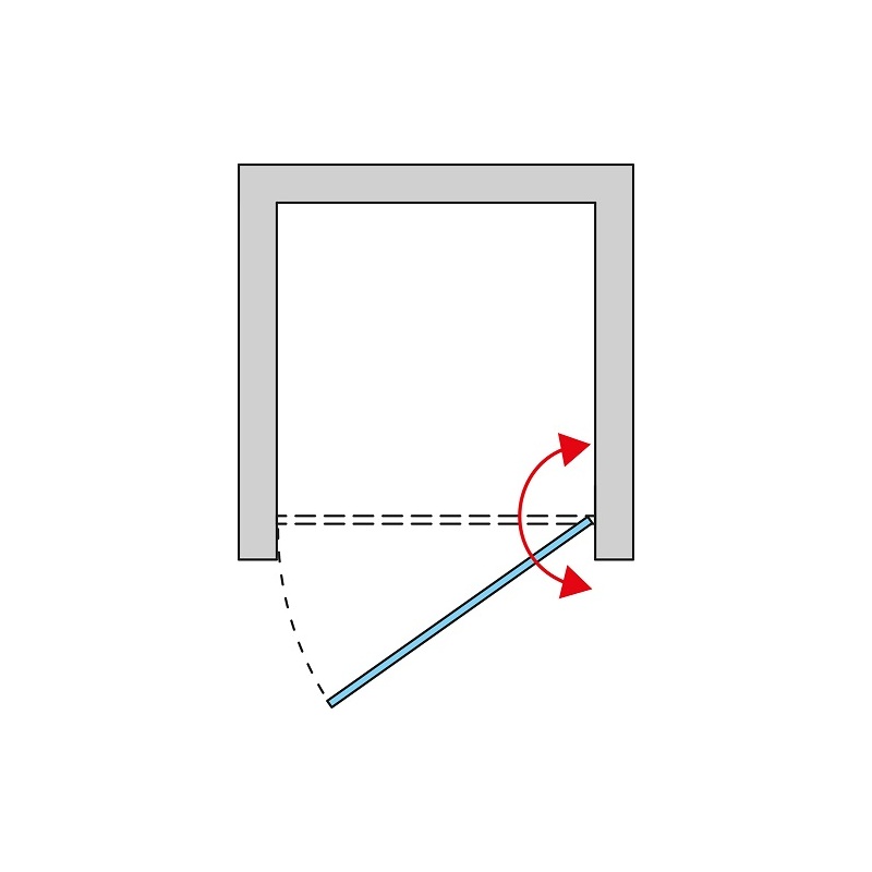 Sprchové dveře TOP-LINE S TLSP 1000 mm, sklo čiré, profil černý, SanSwiss TLSP1000607