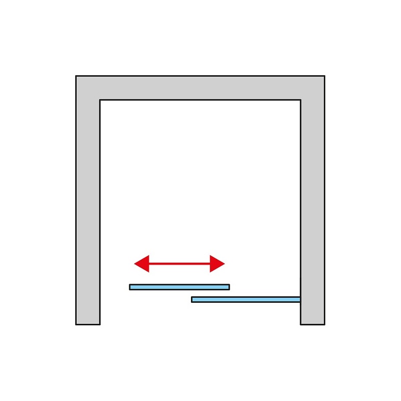 Sprchové dveře TOP-LINE S TLS2 P 1200 mm, sklo čiré, profil bílý, pravé, SanSwiss TLS2D1200407