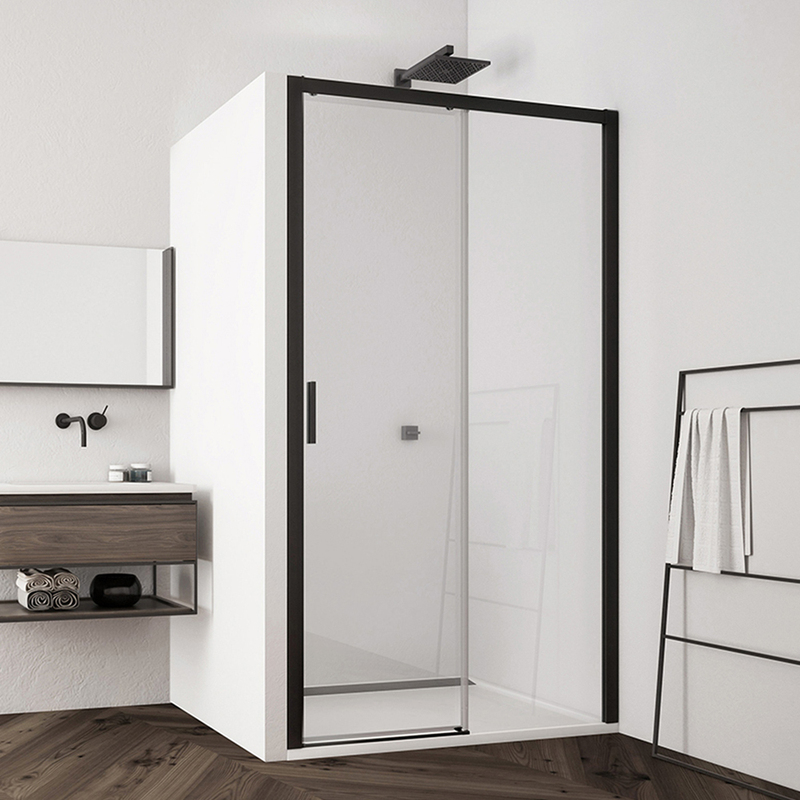 Sprchové dveře TOP-LINE S TLS2 P 1200 mm, sklo čiré, profil černý, pravé, SanSwiss TLS2D1200607