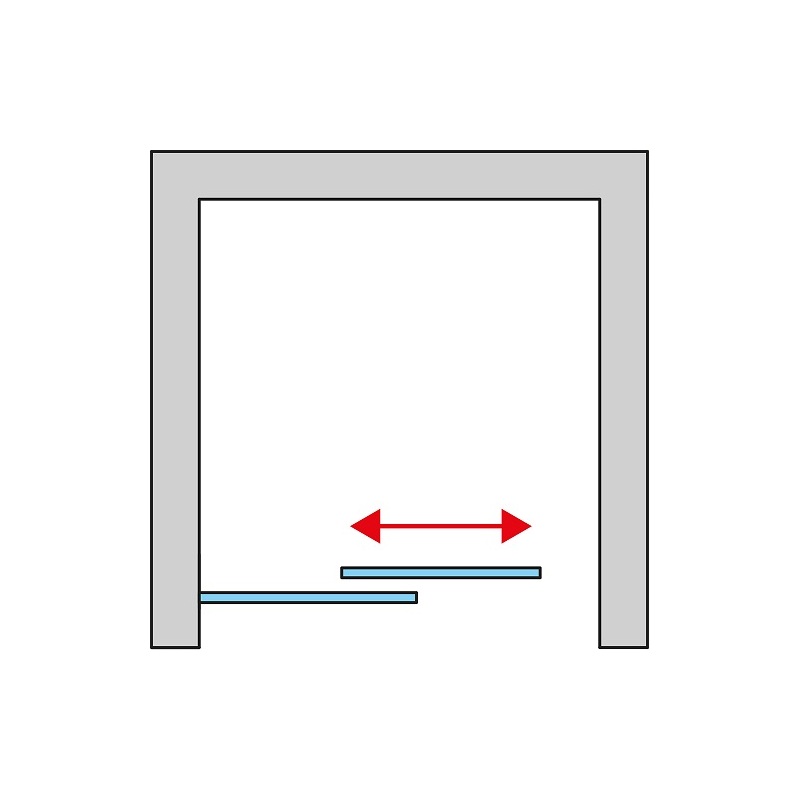 Sprchové dveře TOP-LINE S TLS2 L 1400 mm, sklo čiré, profil černý, levé, SanSwiss TLS2G1400607
