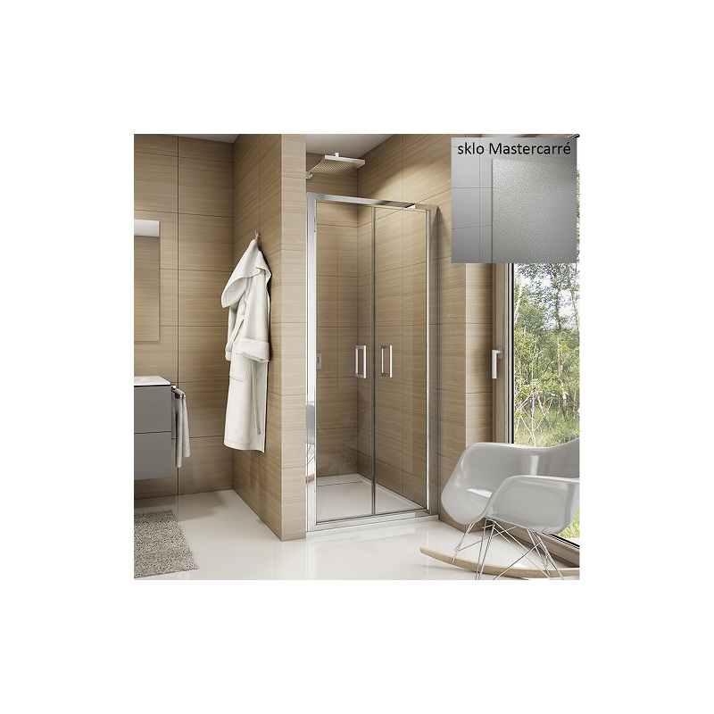 Sprchové dveře TOP-LINE TOPP2 1000 mm, sklo Durlux, profil aluchrom, SanSwiss TOPP210005022