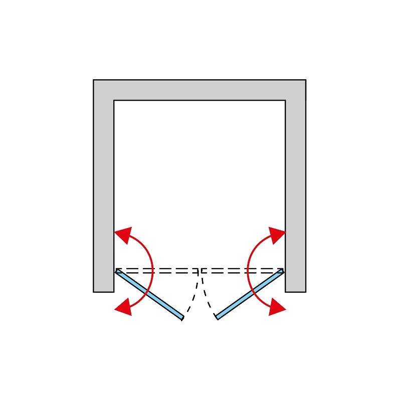 Sprchové dveře TOP-LINE TOPP2 1000 mm, sklo Durlux, profil aluchrom, SanSwiss TOPP210005022