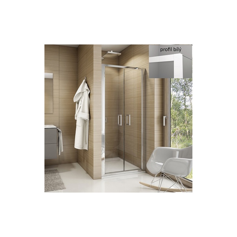 Sprchové dveře TOP-LINE TOPP2 700 mm, sklo čiré, profil bílý, SanSwiss TOPP207000407