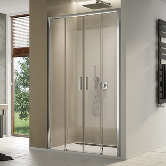 Sprchové dveře TOP-LINE S TLS4 1400 mm, sklo čiré, profil aluchrom, SanSwiss TLS41405007