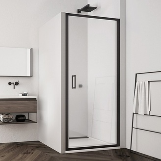 Sprchové dveře TOP-LINE S TLSP 1000 mm, sklo čiré, profil černý, SanSwiss TLSP1000607