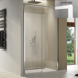 Sprchové dveře TOP-LINE S TLS2 P 1200 mm, sklo čiré, profil bílý, pravé, SanSwiss TLS2D1200407