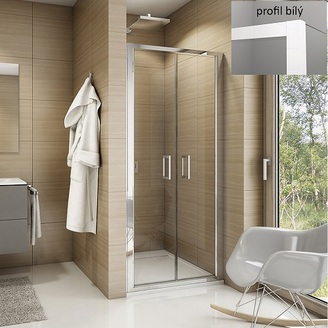 Sprchové dveře TOP-LINE TOPP2 700 mm, sklo čiré, profil bílý, SanSwiss TOPP207000407