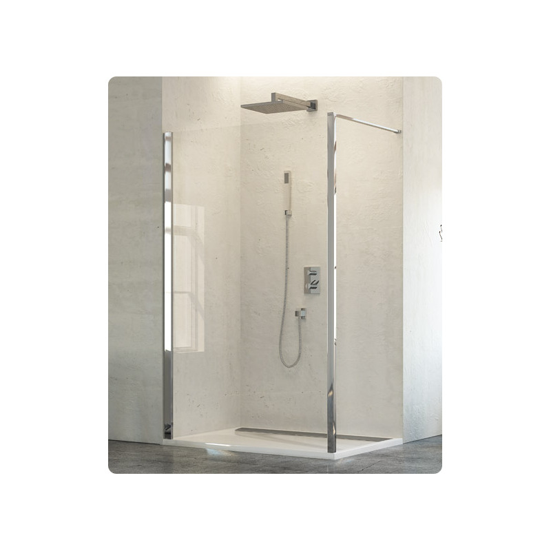 Sprchová stěna TOP-LINE TOPF 1000 mm, sklo čiré, profil matný elox, SanSwiss, TOPF10000107