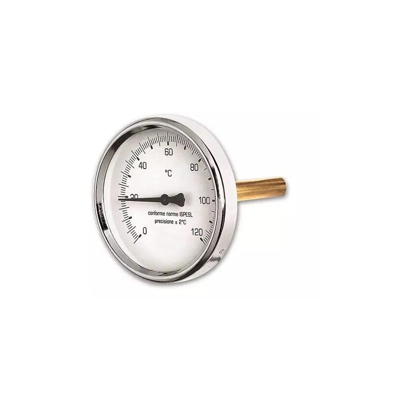 Teploměr 0 - 120 °C d 63 mm, s jímkou 75 mm, zadní napojení 1/2, Ivar TA6312007