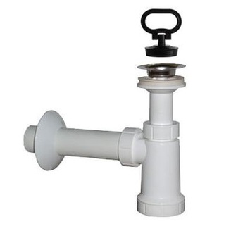 Umyvadlový sifon s výpustí 64 mm, odpad 40 mm, Plast Brno EU0N342