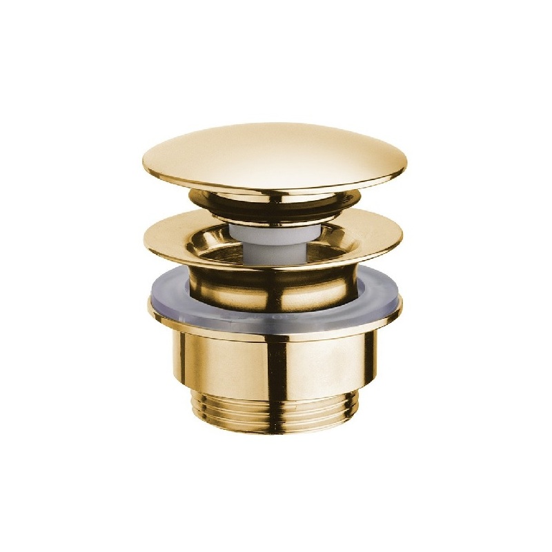 Umyvadlová výpusť 5/4, tichý click-clack, zlatá, Sapho UD425S52